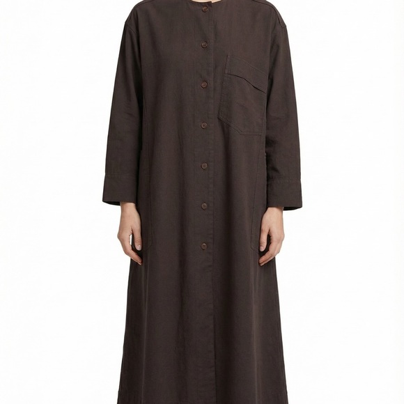 Vintage Issey Miyake Long Coat Jacket Made in Japan Minimalist Brown